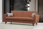 Atelier Del Sofa Zaden - Sofá-cama de 3 plazas Rojo teja